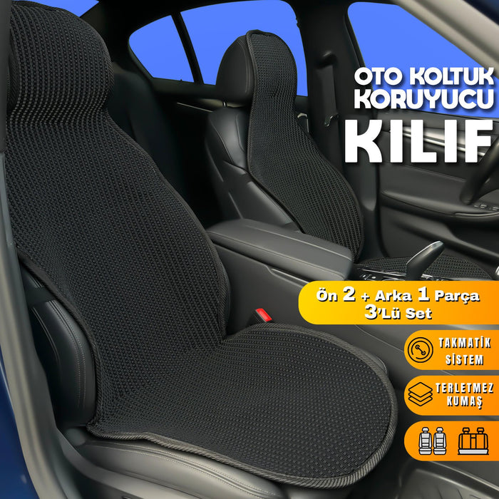 TÜM BMW X-M-7-5-4-3-2-1 UYUMLU KOLTUK KILIFI SİYAH  2+1 Ön Arka Set